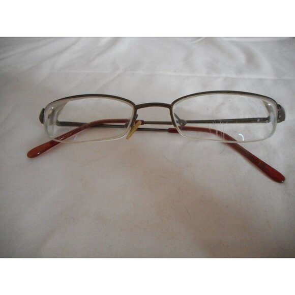Unisex partial rimless bronze metal eyeglasses glasses frames (with lenses) #2 - Picture 1 of 7